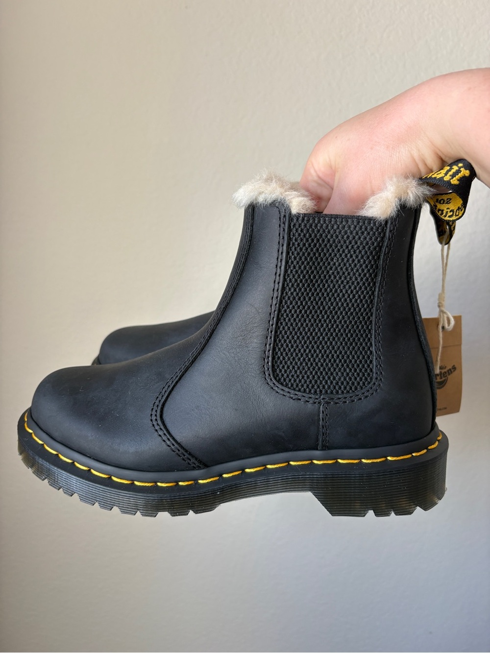 Doc martens 2976 faux fur Chelsea boots, size 37